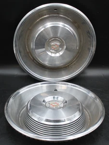 2pc 1960s 1965 Cadillac DeVille Fleetwood Eldorado 15" Hubcap Wheel Covers GM OE - Picture 1 of 8