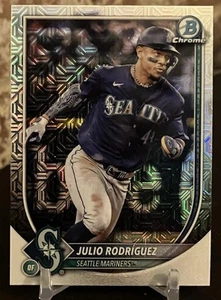 2025 Bowman Chrome Julio Rodriguez Mega Box Mojo Refractor #79 Seattle Mariners - Picture 1 of 2