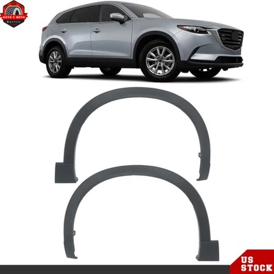 For Mazda CX-9 2016-2023 Front RH+LH Side Plastic Black Wheel Opening Molding Foto 1 de 4