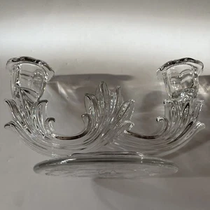 FOSTORIA ART GLAS KLAR KRISTALL BAROCK ZWEI LITE KERZENLEUCHTER KERZENSTÄNDER - Bild 1 von 20