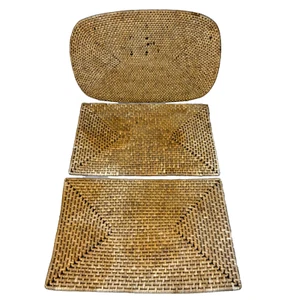 Wicker Woven Rattan Placemats Mixed Lot of 3 12x18 & 13x19 - Picture 1 of 19