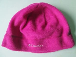 Columbia Youth L/XL Girls Beanie Hat Bright Pink Fleece Snow Winter Cap - Picture 1 of 7