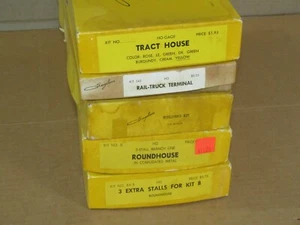 lot 5 Suydam HO Model Kits Tract House Rail-Truck Roundhouse Stalls Warehouse - Picture 1 of 9