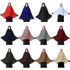 Long Hijab Solid Color Turban for Head Cover Shawl Hat Half Body Cove