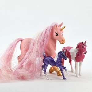 3 Breyer Unicorn Horses: Li'l Beauties Stardust; Purple Foal #6052; Pink Pinto - Picture 1 of 4