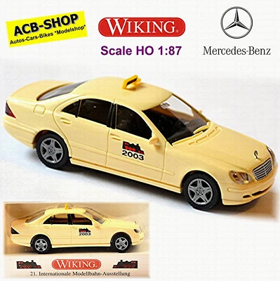 Mercedes Benz S-Class S 500 Taxi 1998-2002 W220 Limousine 1:87 Wiking 149 14 - Immagine 1 di 3
