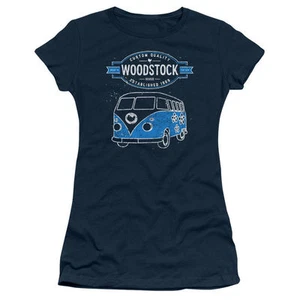Camiseta mediana Woodstock - Flower Power Microbus - manga recortada junior - Imagen 1 de 2