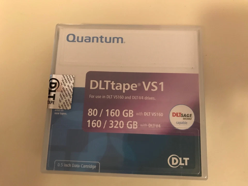 Brand New Quantum DLTtape VS1 Tape Cartridge - P/N# MR-V1MQN-01 - Image 1 of 1
