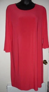 Ariana Red Swing Dress 3/4 Bell Sleeves Women's 3X NWT - Picture 1 of 8