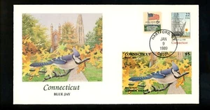 Commemorative Cover Birds National Audubon Society Connecticut CT Blue Jay - Picture 1 of 2