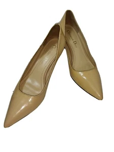 Christian Dior Nude Patent  Heels sz 38 - Picture 1 of 9