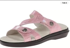 Propet Women's ST.Lucia Slide Sandal, Pink Foil, Size 7 - Picture 1 of 4