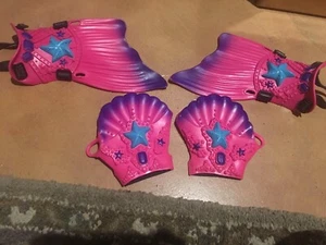 Super Swimmer gloves and fins Mermaid Princess Jewels - Picture 1 of 5