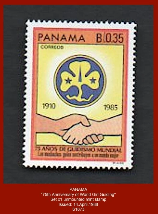 PANAMA 1988  "75th Anniv. World Girl Guiding"  - Set x1 unmounted mint stamp ^ - Image 1 of 1