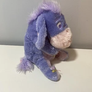 Disney Store Winnie The Pooh "Eeyore" Flower & Butterfly Soft Plush VERY RARE 9" - Picture 1 of 8