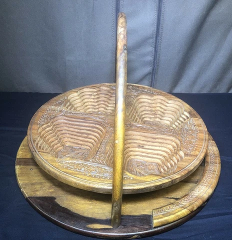 Vintage Basket Collapsible Vintage Wooden Cover