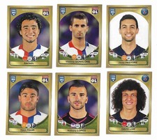 2016-17 Panini FIFA 365 Lot of 6 Stickers: David Luiz, Nabi Fekir, Lopes, Rafael