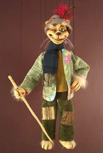Marionette Katze - handgefertigte Originalpuppe - Bild 1 von 1