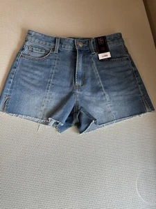 No Boundaries Women Blue Distressed Denim Shorts Size 5 New - Picture 1 of 4