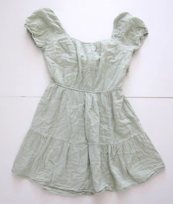 Jessica Simpson Cotton Mint Green Open Back Short Sleeve Cottage Sun Dress XL - Image 1 of 4
