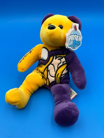 TEAM BEANS PIGSKIN MINNESOTA VIKINGS BEANIE PLUSH BEAR NFL NEW WITH TAGS Cover