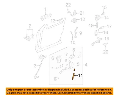 FORD OEM 06-10 Explorer Sport Trac Lock Hardware-Lock Rod 6L2Z7821853AA - Imagem 1 de 2