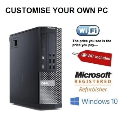 Dell Optiplex ULTRA Fast cheap Desktop Core i7 16GB 2TB 120GB SSD Windows 10 PC - Image 1 of 4
