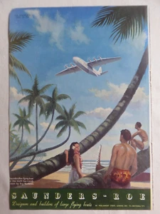 11/1946 PUB SAUNDERS-ROE BRITISH FLYING BOAT SOUTH SEA ISLANDS FIJI NOCKOLDS AD - Picture 1 of 1