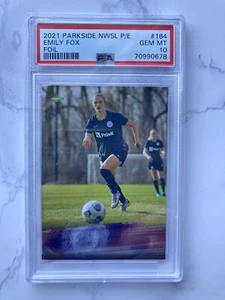 2021 Parkside NWSL - #184 Emily Fox Rookie PSA 10 Limited Foil - Picture 1 of 2