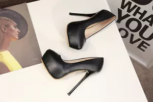 Plataforma Drag Queen Para Hombre Tacones Altos Crossdresser Zapatos de Zapatos Blancos Stiletto Grandes - Imagen 1 de 36