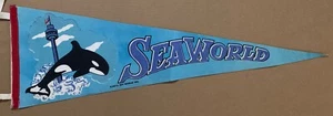 "Banderín de fieltro de recuerdo Sea World 1973 vintage 27""" - Imagen 1 de 11