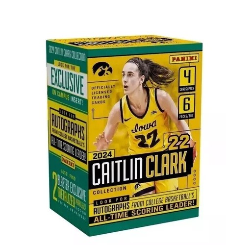 2024 PANINI CAITLIN CLARK COLLECTION SEALED BLASTER BOX IOWA Green ...