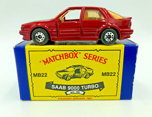 Matchbox Superfast Saab 9000 Turbo MB 22 Junior Matchbox Club 1988. Mint. 1/64