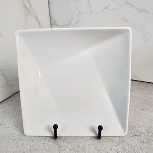 Crate & Barrel Square White Salad Plates NEW - Picture 1 of 5