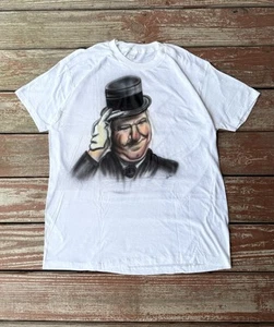 Vintage 80s Single Stitch T-Shirt Mens 2XL White Airbrushed W. C. Fields *RARE* - Picture 1 of 10