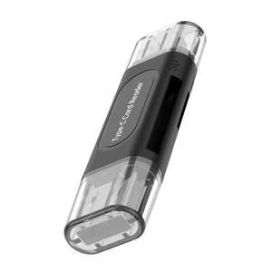 Plastic Multiple Device Card Reader Adapters USB2.0 Supports SDTF Cards 128GB - Afbeelding 1 van 8
