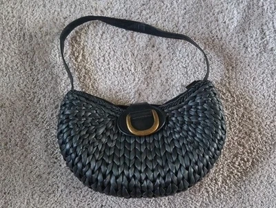 Sun N Sand Blue Woven Wicker Purse - Image 1 of 4