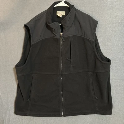 Duluth Trading Vest Mens 4XL Shoreman Fleece Gridlock Black Full Zip Workwear - Image 1 of 4