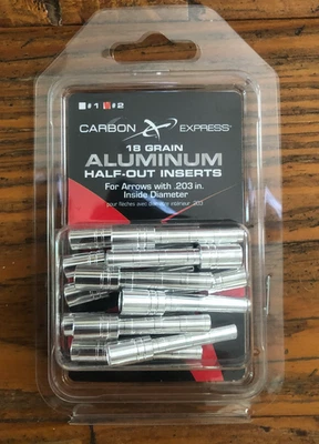 Carbon Express INSERTS Half Out Aluminum Fits - .203 Inside Diameter - 18 GR - Image 1 of 2