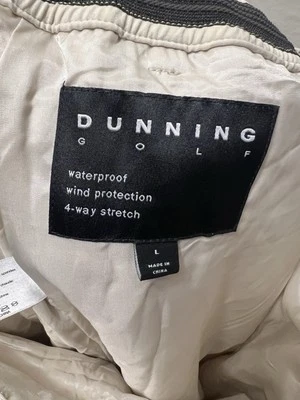 Calça de chuva Dunning golfe bege cáqui masculina grande 36x32 forrada à prova d'água à prova de vento - Imagem 1 de 4