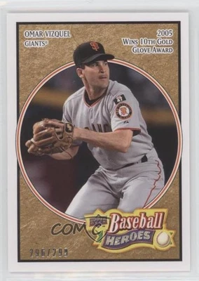 2008 Upper Deck Baseball Heroes Beige /299 Omar Vizquel #151 - Image 1 of 2