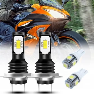 For Kawasaki Ninja 650R 2006-2011 650 2012-2019 -2X H7 6000K LED Headlight Bulbs - Picture 1 of 11