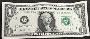 2021 New York $1 Bill September 26th 1950 Birthday/Ann Gas Pump Error Low Sum 22 - Picture 1 of 2