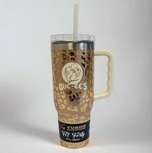 Bucees Gold Leopard Tumbler New  Yukon Tumbler 40oz Metallic - Picture 1 of 2