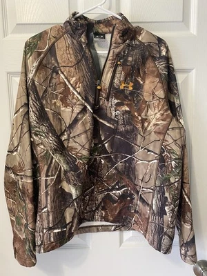 Under Armour Hurlock Fleece 1/4 Zip Pullover Mens M Realtree AP Camo Hunting - Image 1 of 3