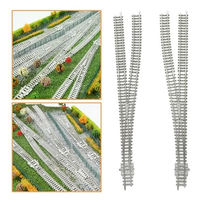 Train Model Turnout 29cmx1.65cm for Enthusiasts for Railway System N Scale - Image 1 of 2