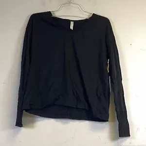Stylus Women's Black Long Sleeve V-Neck Tee Size Large Color Solid Black *NWT - Picture 1 of 16