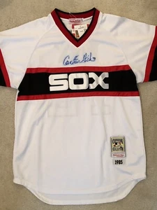 NWT Carlton Fisk Signed Replica Chicago White Sox Jersey Size 48 - Picture 1 of 4