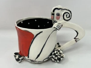 Eilene Sky Künstler Teetasse Becher Frau 1993 Studiostück Porzellan handbemalt - Bild 1 von 18