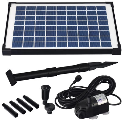 Agora-Tec® 10 Watt Solar Teichpumpe Springbrunnen Teich Pumpe Springbrunnenpumpe - Bild 1 von 3